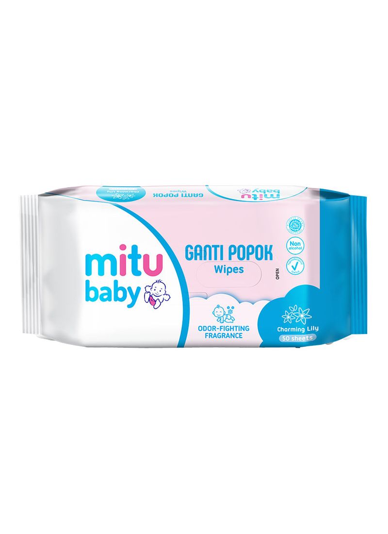 MITU BABY WIPES CHANGING DIAPER BLUE 50S