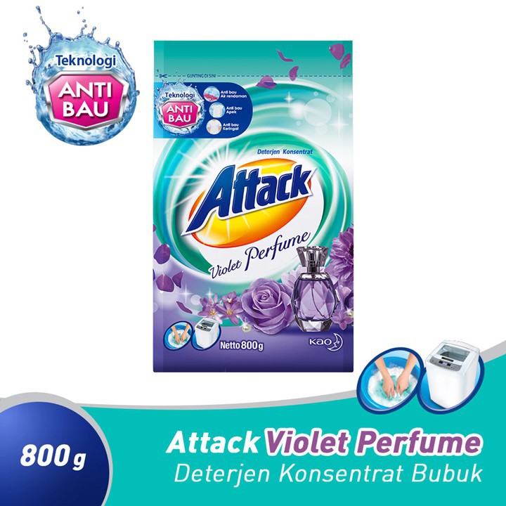 Attack Violet Perfume Deterjen Bubuk 800gr