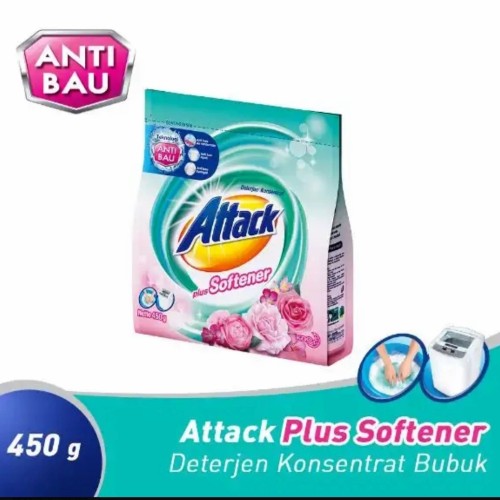 Attack Detergent Powder Plus Softener 450g