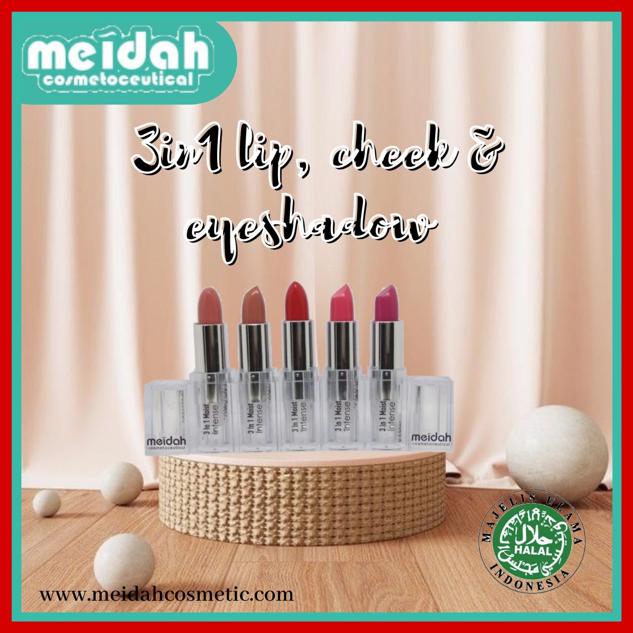 Meidah 3 in 1 lip,Cheek'n Eyeshadow Moist Stick A1