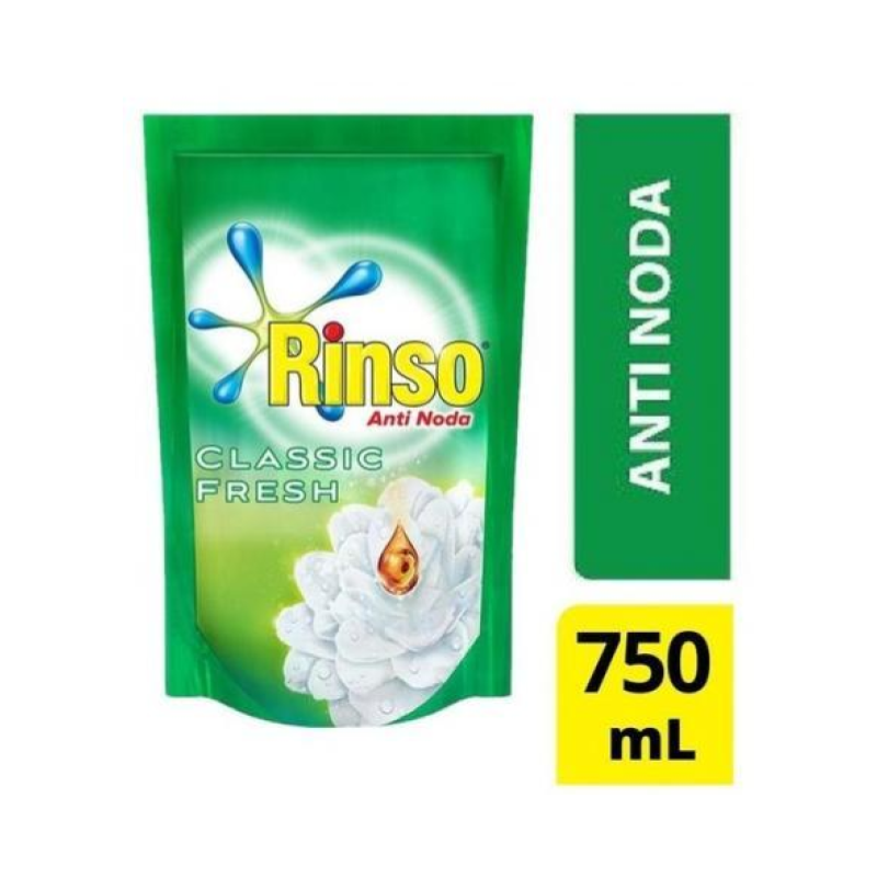 Rinso Anti Noda Detergent Cair Pouch 750 ml